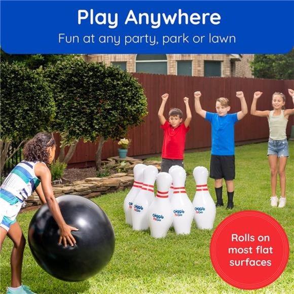 Kids Bowling Set Indoor Games or Outdoor Games for Kids. Hilariously Fun Game - Picture 2 of 6